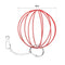 Stainless Steel Plating Pet Hay Manger Food Ball Rabbit Grass Rack (Red)