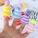 10Pcs Color Cute Knitting Mini Hats DIY Craft Supplie Headwear Toys Decortio OZ