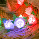 Romantic 20LED Rose Flower Lamp Home Holiday Festival Party Lights Decor