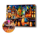 Full Round Drill Rhinestone Picture DIY Lighting Street 5D Diamond Painting