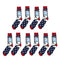 5x Mens Casual Cotton Stockings Breathable Crew Socks Bright Colors Hosiery