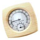 Square Wooden Sauna Hygrothermograph 2 in 1 Hygrometer Double Dial Sauna Room
