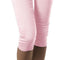 Women Basic Solid Capri Leggings Soft Skinny Trousers Pencil Pants,Pink M G7L3