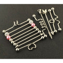 13PCS Industrial Barbell Earring Ear Stud  Jewelry 38mm Unisex
