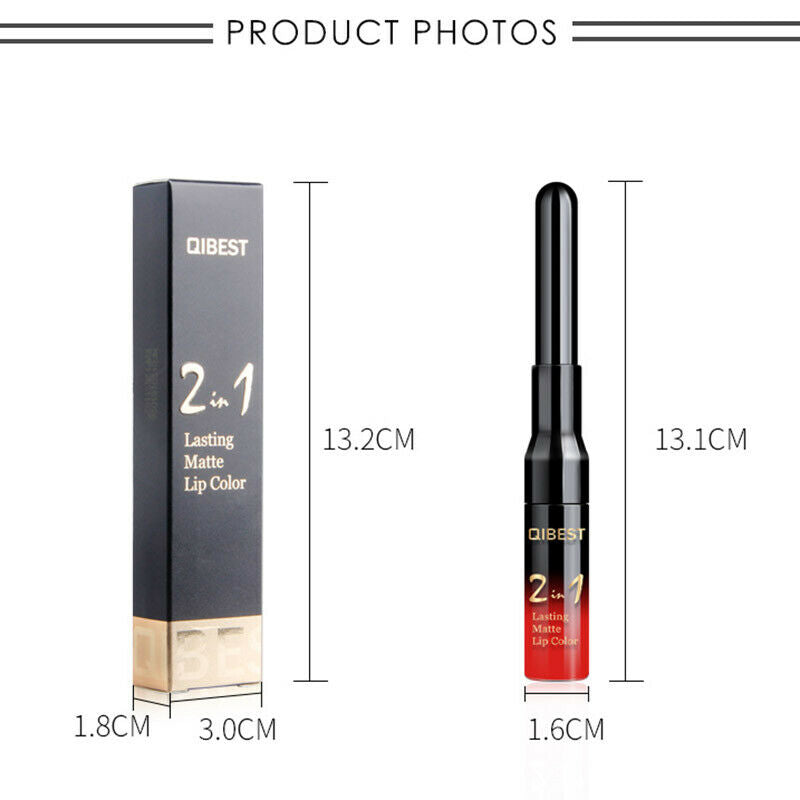 QiBest Lip Liner Pencil Lipgloss Lip Tint Makeup Lipstick Waterproof Nude L H3M3