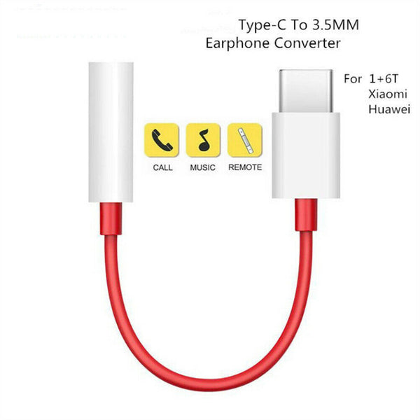 For oneplus 6T 7Pro usb Type C To 3.5mm Earphone Jack Adapter Aux Audio OZ