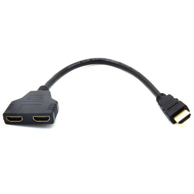 1080P 2Port HDMI Splitter 1in 2 Out Male to Female Adapter Converter Video Cab Z