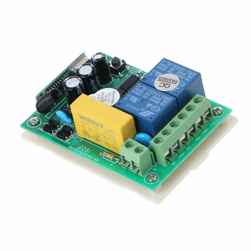Wireless Remote Control Switch 433Mhz 2CH AC250V 110V 220V Relay Receiver Module