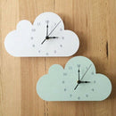 Nordic Wood Cloud Raindrop Shaped Clock Children'S Room Decoration Baby Cut
