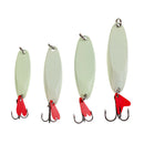 3Pcs Luminous Fishing Lures Metal Baits Spinner Baits Spoons Treble Hook 7g