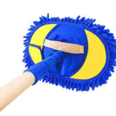 Microfiber Car Brush Wash Mop Mitt Extendable Handle Vehicle Washing X5C3