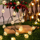 LED Solar Fairy Light Bulb String Outdoor Wedding  Warm White 9.5m 50Bulbs