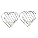 2pcs Iron Floating Shelf Organizer Geometric Decorative Home Heart Shaped