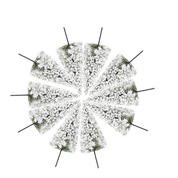 10pcs White Scenery Landscape Cedar Trees for Winter Snow Tree Layout 10cm