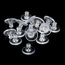 100pc Clear Rubber Earring Safety Back Bullet Clutch Earring Pad Jewelry Finding