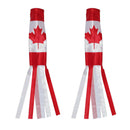 2pcs Colorful Windsock Canada Flag - Patriotic Hanging Decoration