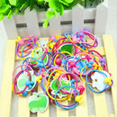 50 Pcs Assorted Elastic Rubber Hair Rope Band Ponytail Holder for Kids Girl MO