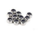 10Pcs M5 A2 Stainless Steel Nuts Nylon Collar Elastic Stop Self-lock Locknut
