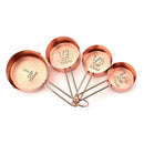 8 Pcs/set Stainless Steel Copper Plated Kitchen Measuring For-Coffee Cups I8Y3