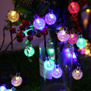 LED Solar Fairy Light Bulb String Outdoor Wedding  Colorful 9.5m 50Bulbs