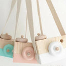 1 Pc Wooden Camera Home Wall Ornaments Cute Nordic Hanging Wooden Camera Ki A5P4