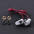 2x Universal Windshield Washer Wiper Jet Water Spray Nozzle Spout LED Light Blue