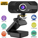 1080P Full HD USB Webcam w/ Microphone for Desktop PC/Laptop Video Calling