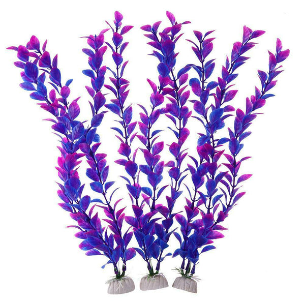 3pcs Aquatic Plant Simulation Aquarium Fish Tank Decoration Ornament #gib