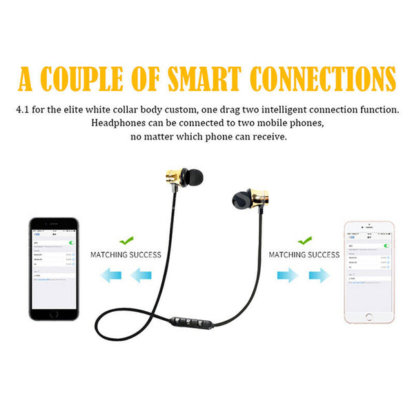 Magnetic Music Bluetooth Earphone Xt11 Sport Running Wireless Bluetooth Hea M4H9