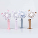 Colorful Mini Usb Night Light Rechargeable Air Cooling Fan Desk Cat Shape F N3P9