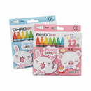 Creative Cartoon 12 Colors Non-Toxic Crayon Oil Painting Stick Kids Student