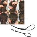 2 Sets Ponytail Styling Maker Clip Tool Nylon Plastic Magic Hair Braid  Black