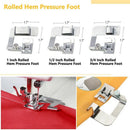 Sewing Machine Feet,3Pcs Rolled Hem Pressure Foot Set (1/2 Inch,3/4 Inch,1