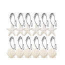 Rust Resistant Double Hooks Glide Shower Ring Hangs For Both Shower Curtain
