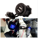12V 2 Dual USB Port Car Motorcycle Cigarette Lighter Socket Charger Waterproof
