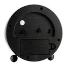 Silent Alarm Clock Kids Students Bedroom Bedsides Analogue Alarm Clock Black