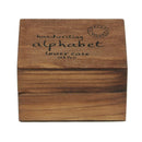 28pcs/set Wooden Rubber Stamps Handwriting Alphabet Letters Words Kids Craft