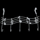 Creative Iron Musical Note Gate Hook Strong Wall Hanger Hook Free Nail (Whi R5D9