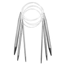 3pcs Stainless Steel Circular Knitting Needles Set 80cm