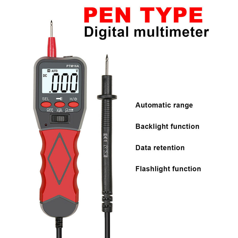 PTM16A Digital Multimeter 2000Counts AC/DC Voltmeter Backlight Tester Meter A
