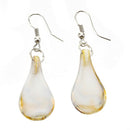Set Murano water drop Necklace + Earring yellow