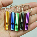 5x Camping Hiking Survival Aluminum Alloy Emergency Whistle With Keyring