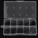 500pcs 10 Sizes Assorted Sharpened Fishing Hooks Lures Baits With Tackle Box