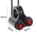 Dual On/Off Buttons 7/8in Handlebar Motorcycle Headlight Aluminum Switch