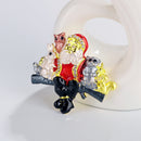 Xmas Brooch Santa Claus Rhinestone Bear Rabbit Collar Pin Badges Jewelry