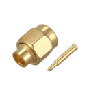 10x SMA male plug solder RF Coax connector for semi-rigid RG402 0.141 inch