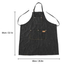 New Professional 3-Pockets Barber Apron Hairdresser Cooking Gown Cloth Black