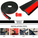6M Z Type Car Door Edge Rubber Seal Strip Hollow Weatherstrip Trim Protector