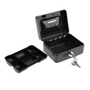 Creative Portable Metal Storage Container Safe Lock Box Money Coffer Black