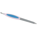 Stainless Steel Nail File Buffer Double Side Grinding Rod Cuticle Pusher ToJC%a